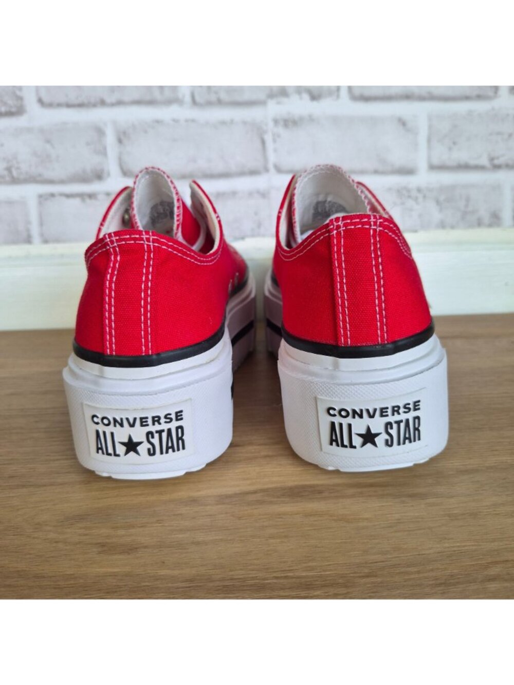 ⭐Converse Lift Double Stack Platform Low Sz 7 Men's shoes Sneakers Red A16515C⭐ - Picture 4 of 8